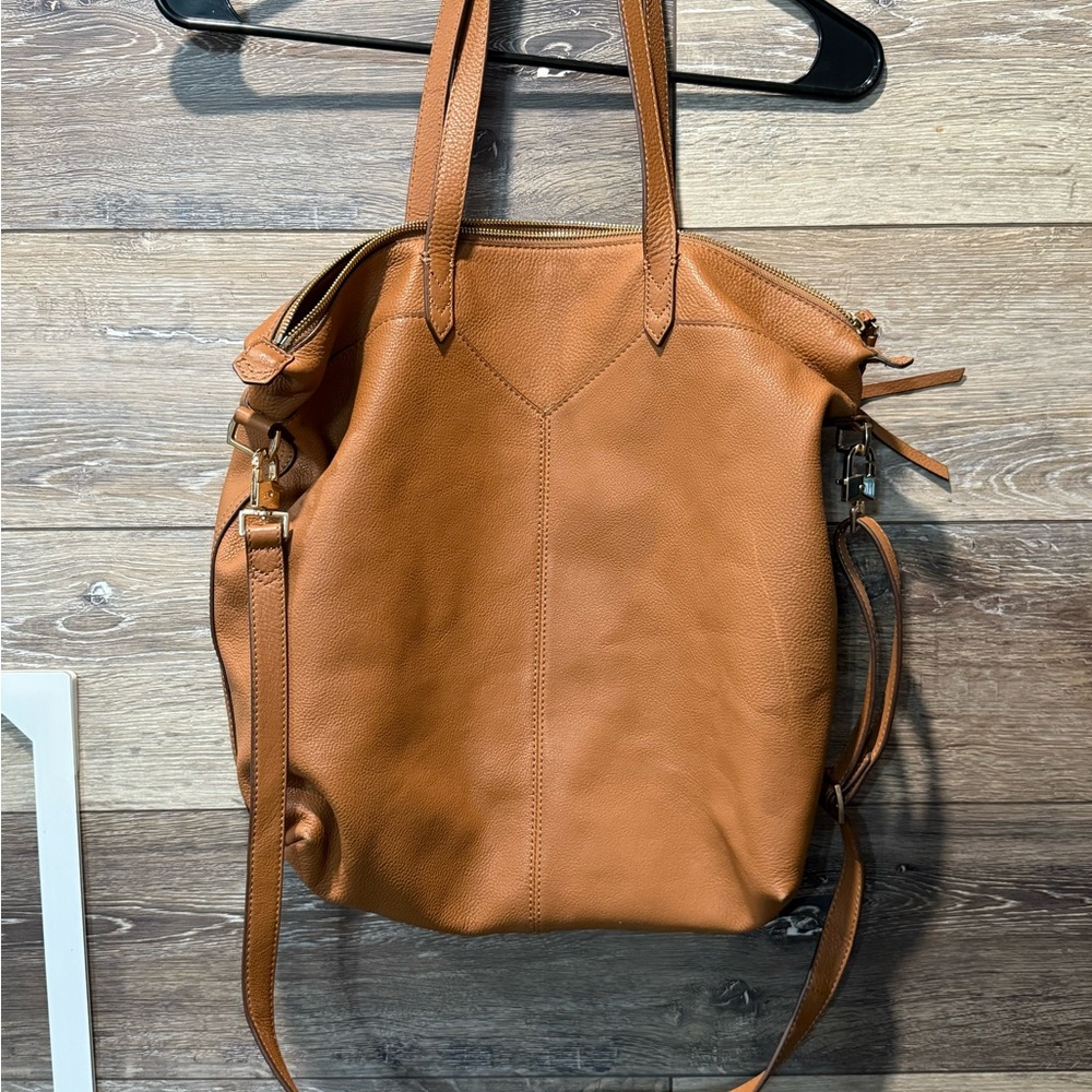 Stella & Dot Covet Leather Tote Bag